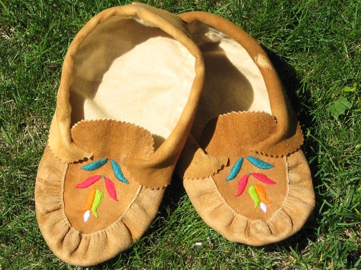moose hide slippers for adults