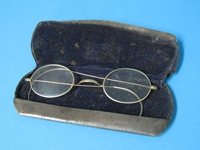 Vintage Wire Frame Glasses and Metal Case: Gallery Item 