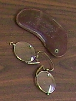 Vintage Pince Nez with Case: Gallery Item 