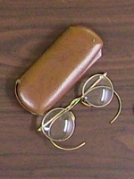 Vintage Wire Frame Eyeglasses with Case: Gallery Item 