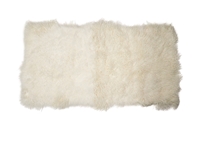 Flawed Short-Hair Tibet Lamb Plate: Natural White: Gallery Item 