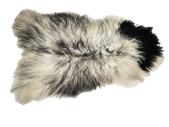 Icelandic Sheepskin: Piebald: 130-140cm or 52" to 56": Gallery Item 