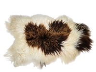 Icelandic Sheepskin: Piebald: 130-140cm or 52" to 56": Gallery Item 