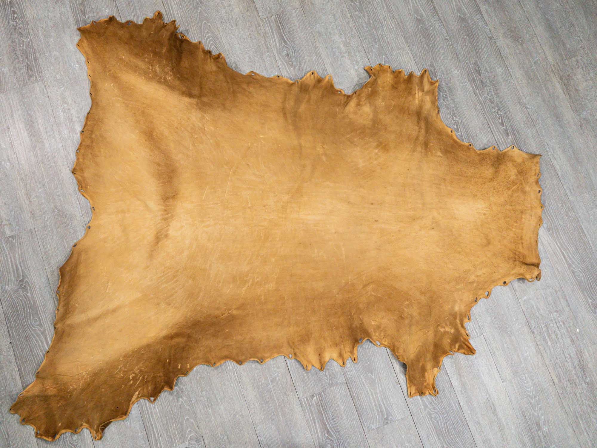 German Tanned Deer Hide (Leather): Natural